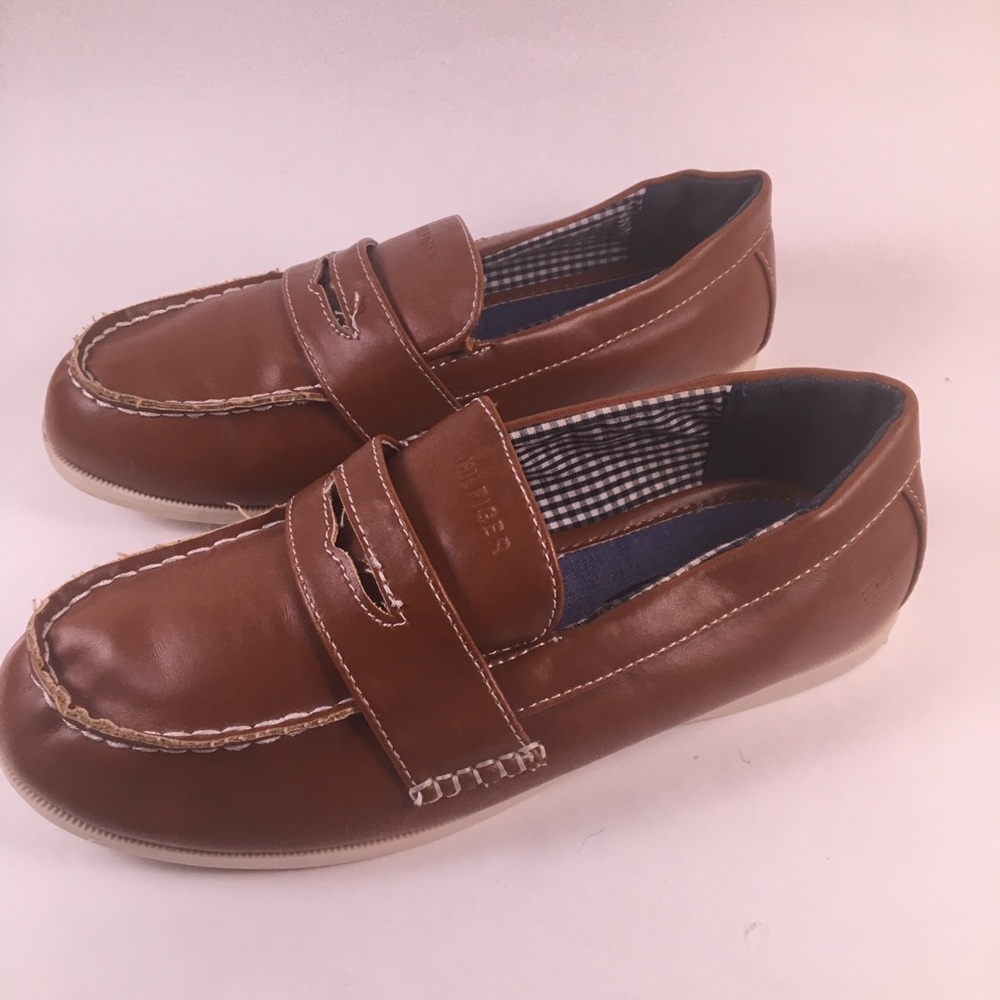 Tommy Hilfiger Edgar Boat Slip On Brown Kids Shoes US Size 2